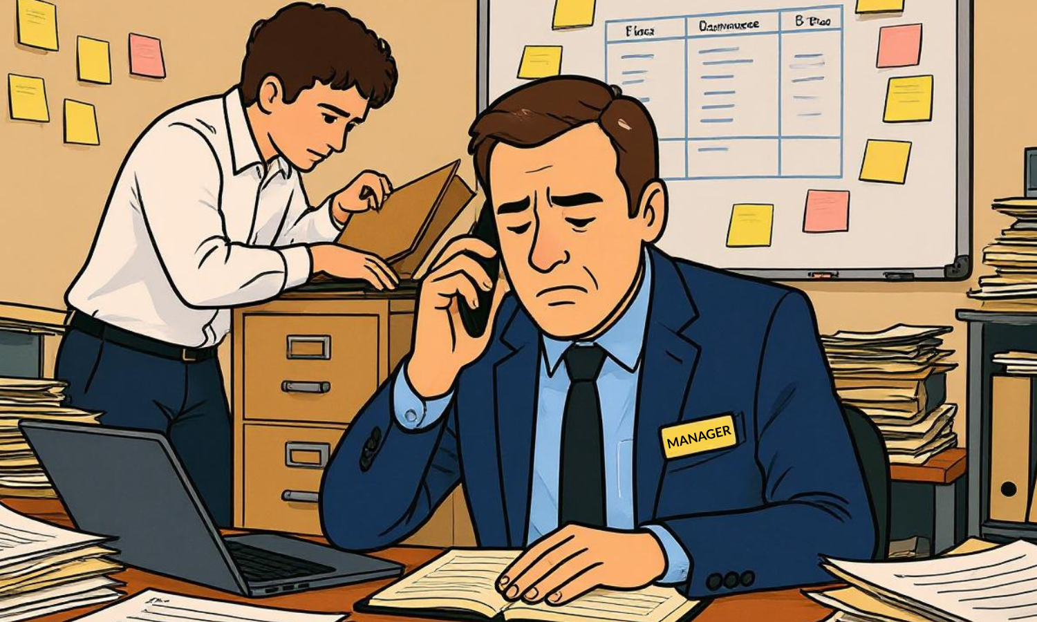 Hotel general manager overwhelmed during compliance audit