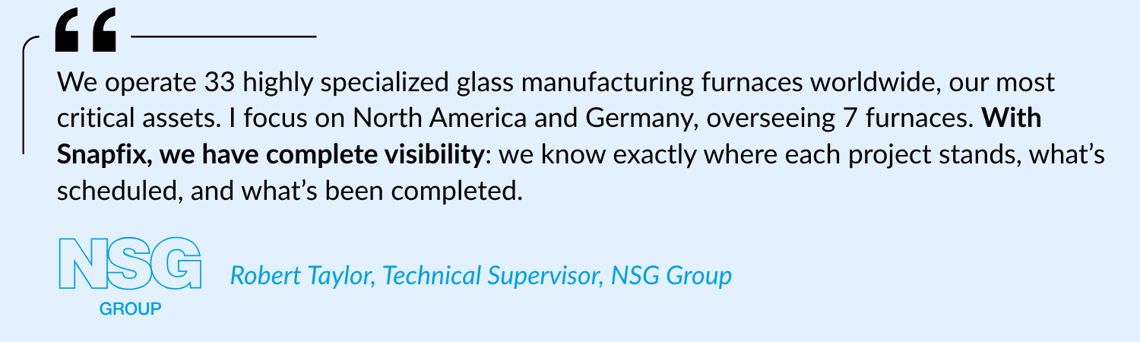 NSG Group quote on using Snapfix at multiple locations