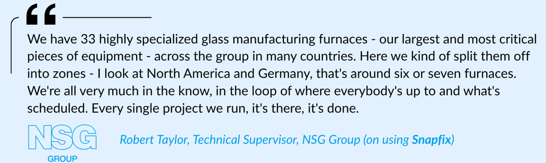 We have 33 furnaces around the group in so many countries. Here we kind of split them off into zones - I look at North America and Germany, thats around six or seven furnaces. Were all very much (4)