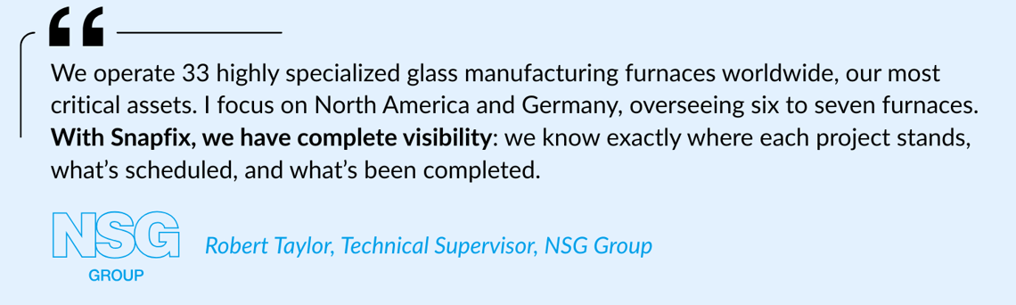 NSG Group quote on using Snapfix at multiple locations