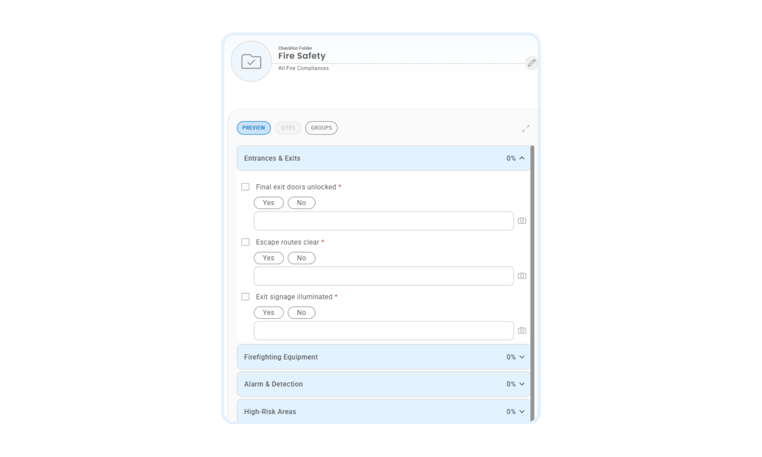 fire safety compliance checklist