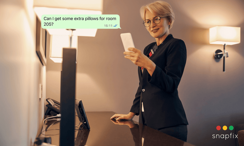 snapfix guest messaging AI