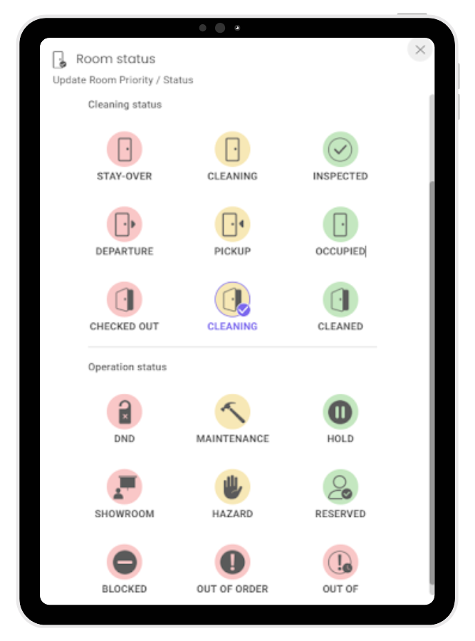snapfix rooms status-1