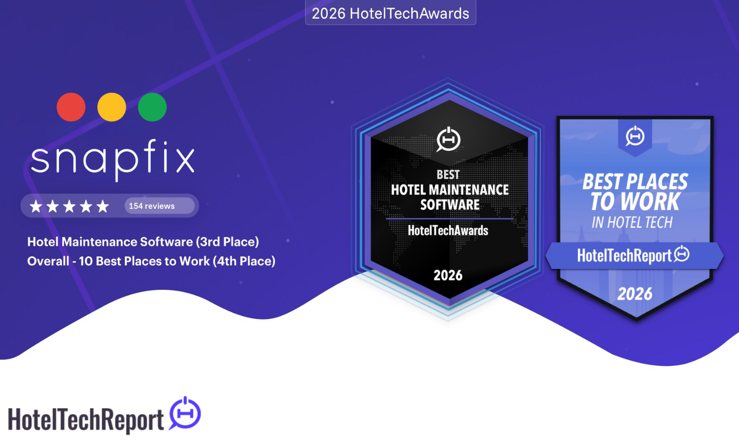 Snapfix Named Finalist for 'the Best Hotel Maintenance Software' in the world for 2026