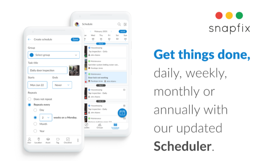 Snapfix Has Upgraded its Scheduler with new functionality